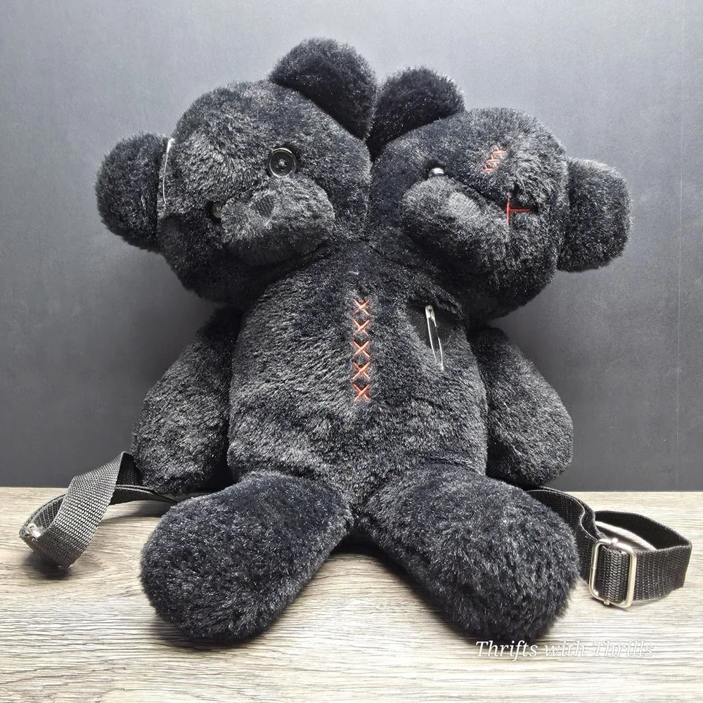 Hot Topic - Double-Headed Teddy Bear Plush Backpack 16